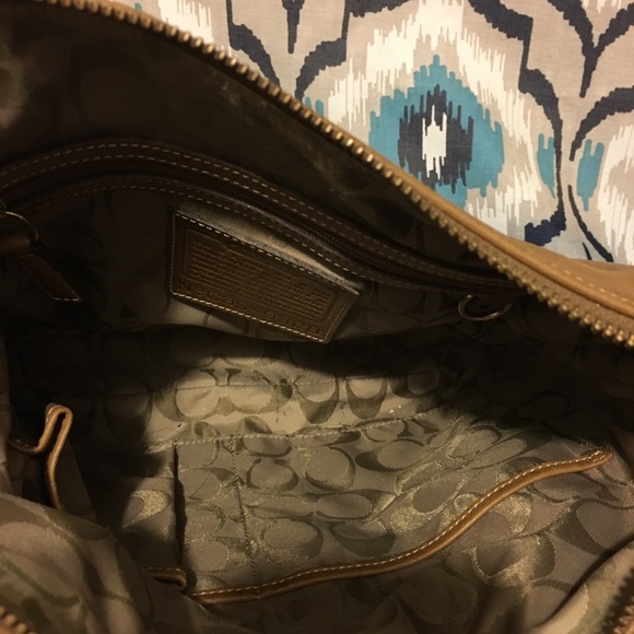 Coach brown/tan duffle hand bag - Picture 3 of 8